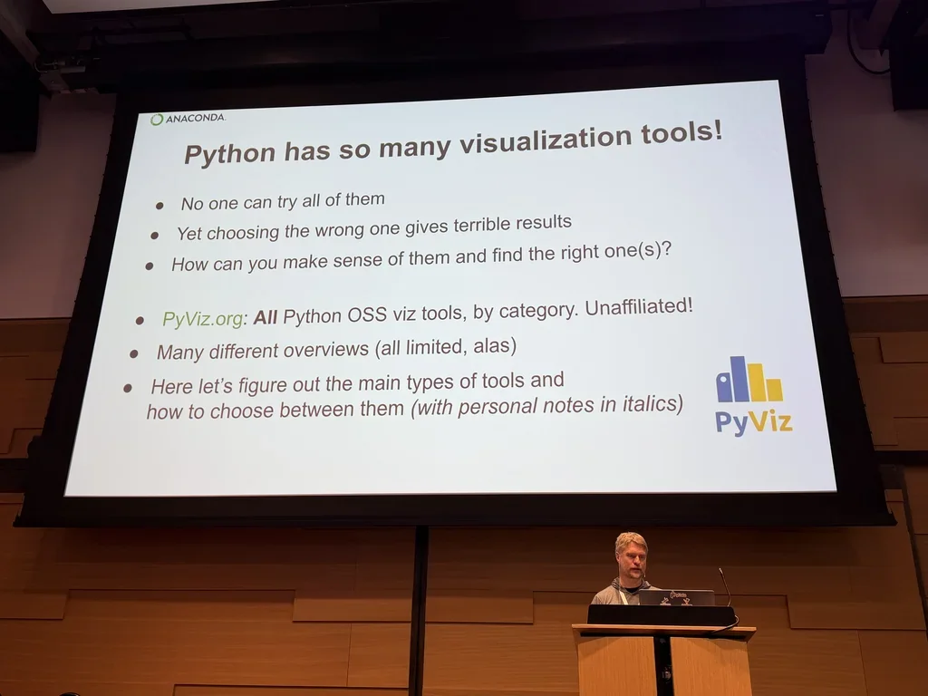 'Python has so many visualization tools!' PyViz.org slide