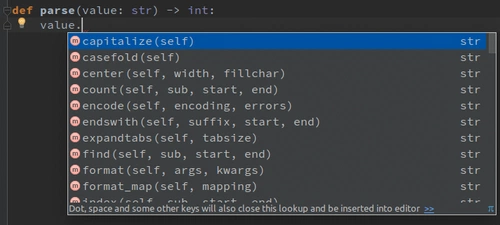 IDE suggestion
